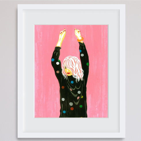 DANCE WITH ME PINK ARCHIVAL ART PRINT